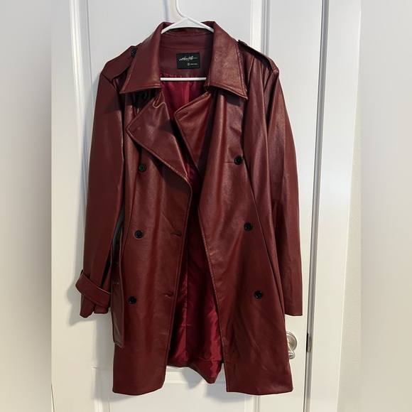 COPY - Vici- Valentin Pocketed Faux Leather Trench Coat - Picture 12 of 12